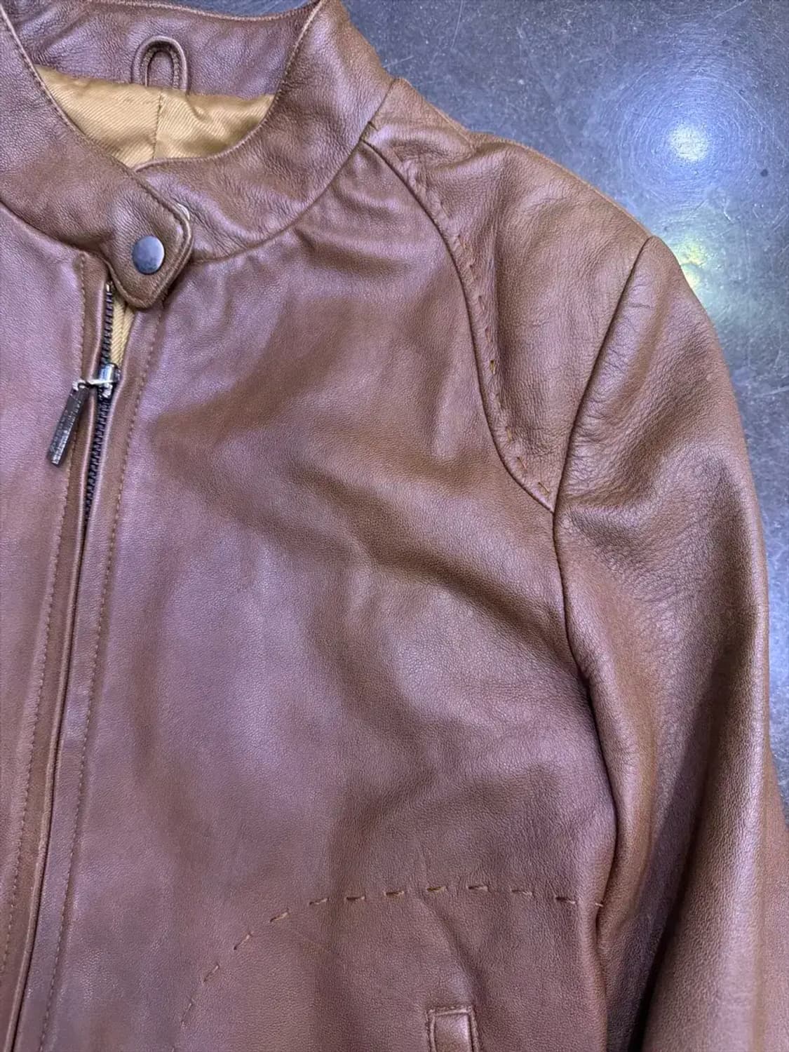 카루소 장광효 양가죽 스티치 라인 싱글라이더 자켓 55 상품이미지4