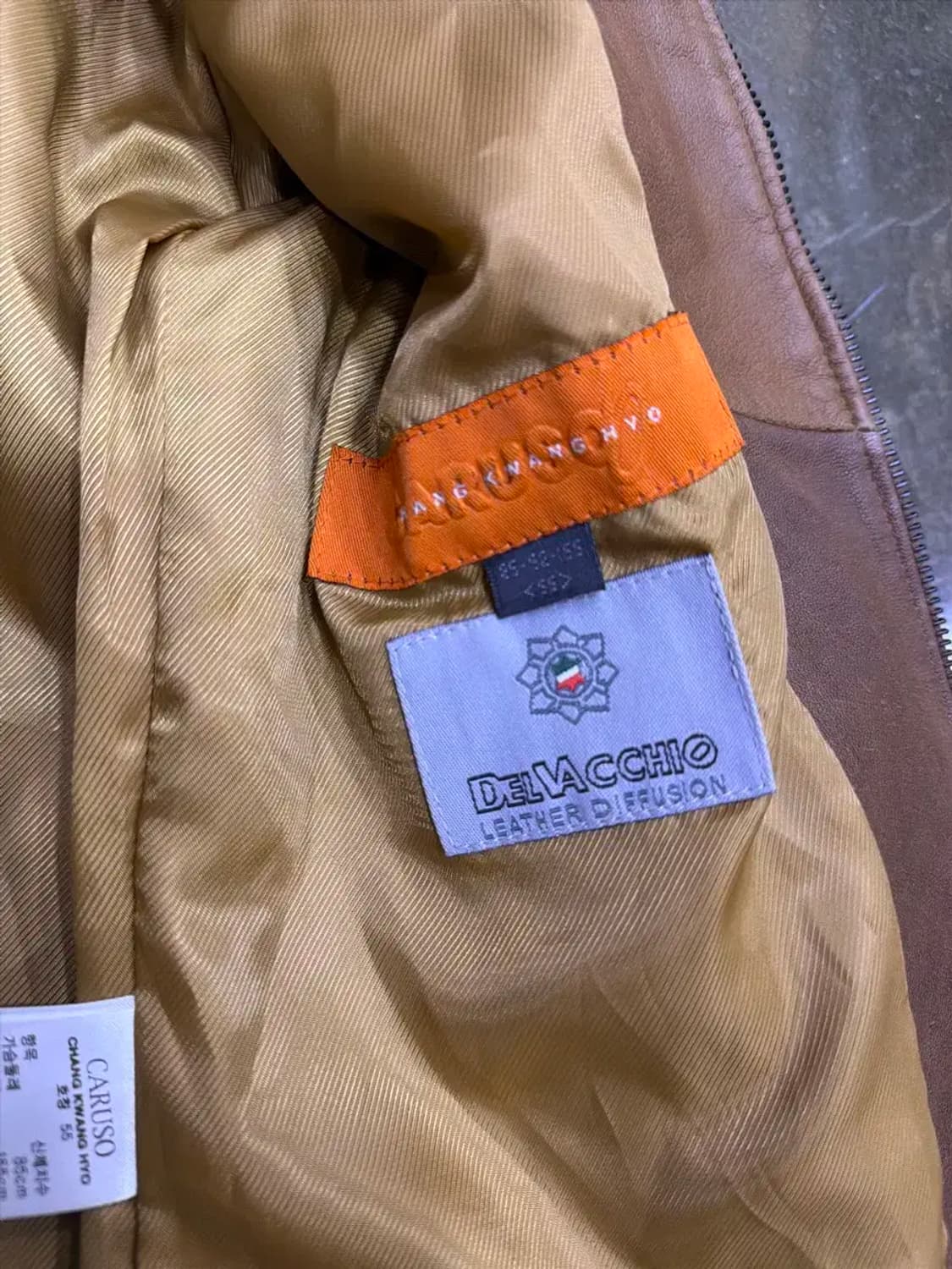 카루소 장광효 양가죽 스티치 라인 싱글라이더 자켓 55 상품이미지9