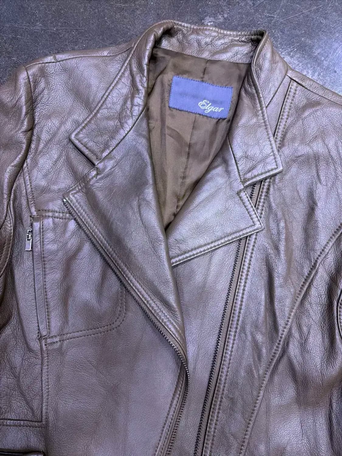 엘가 라이더 포켓 양가죽 레더 자켓 77 상품이미지4