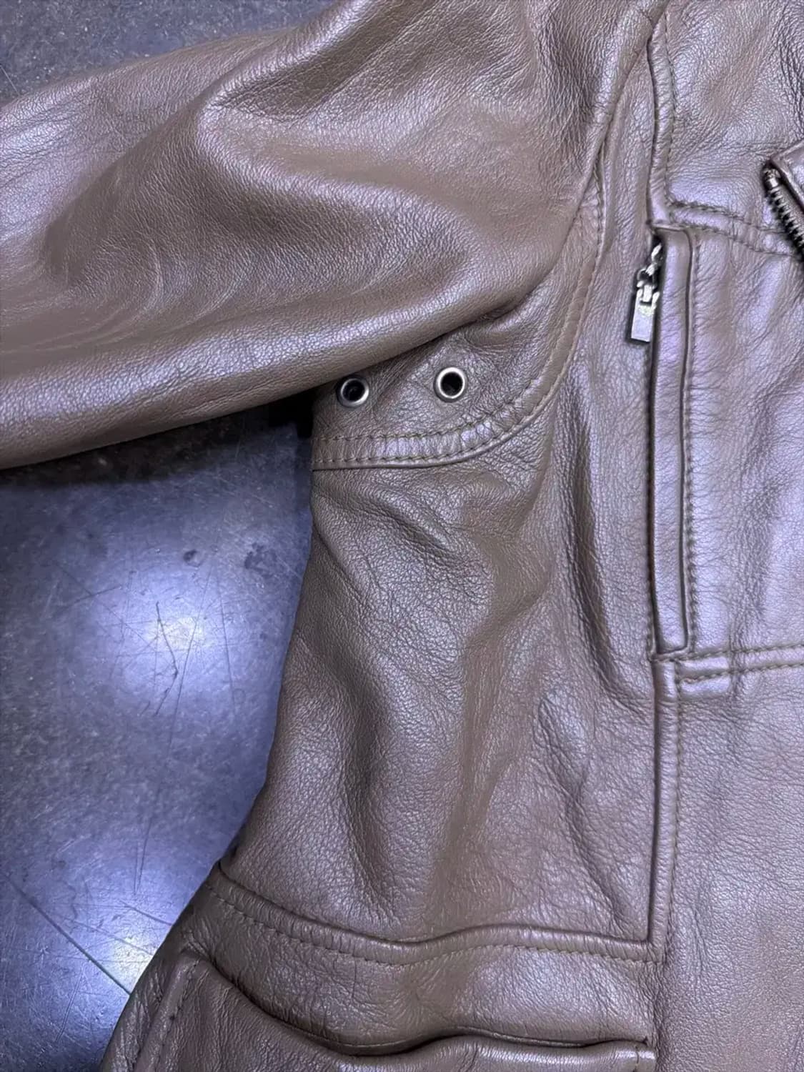 엘가 라이더 포켓 양가죽 레더 자켓 77 상품이미지6