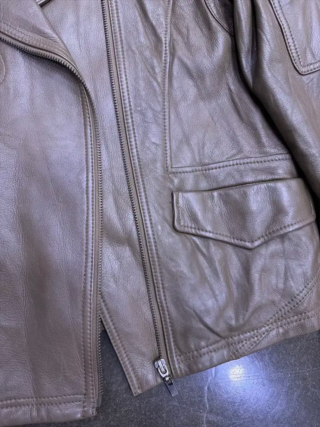 엘가 라이더 포켓 양가죽 레더 자켓 77 상품이미지7