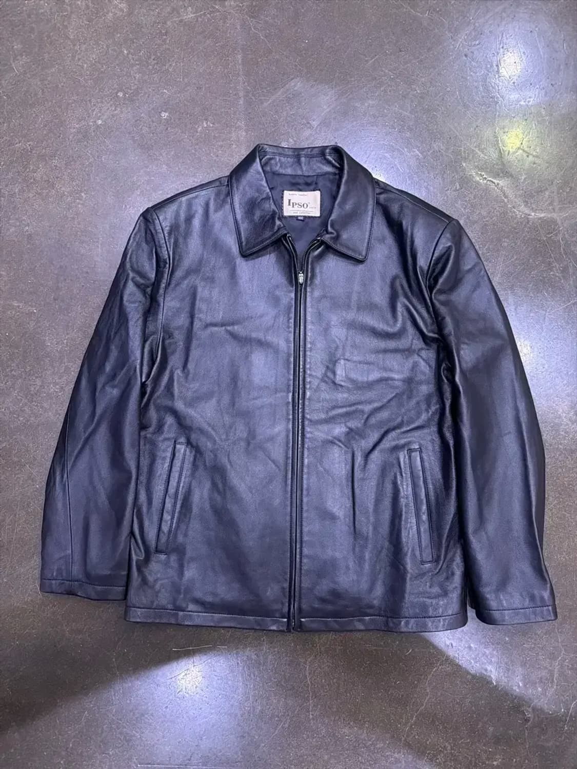 Ipso 입소 심플 싱글 양가죽 빈티지 레더자켓 100 상품이미지1