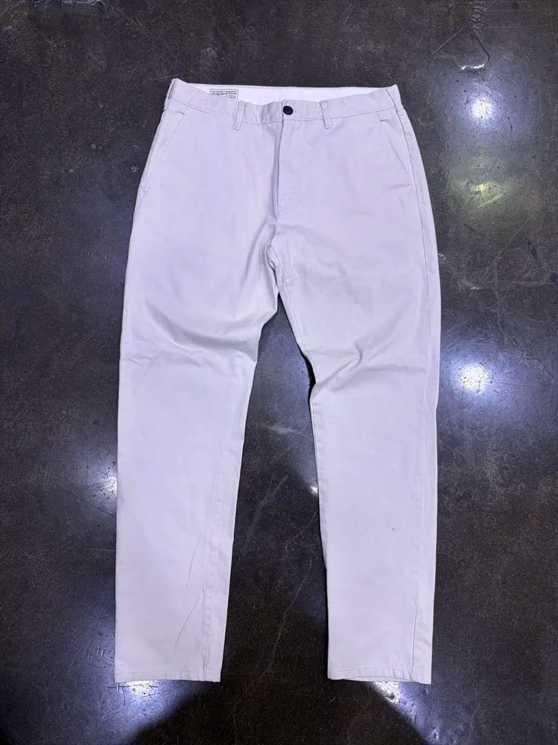 자라 테이퍼드핏 아이보리 코튼 치노팬츠 31 상품이미지1