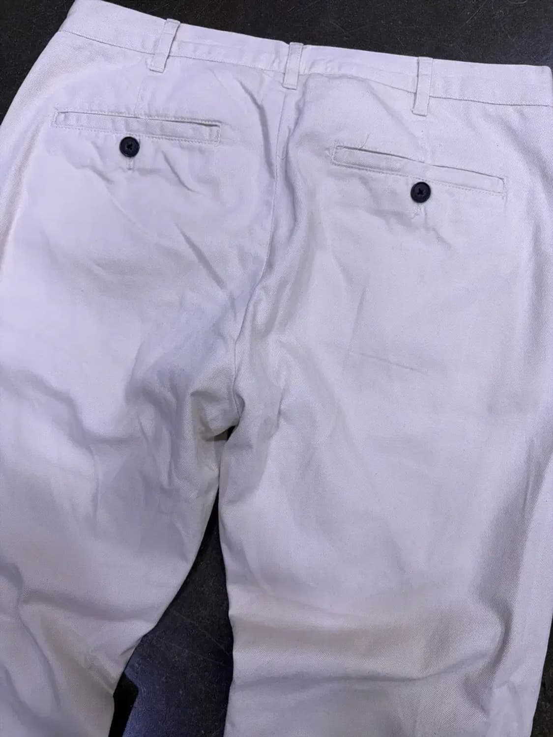 자라 테이퍼드핏 아이보리 코튼 치노팬츠 31 상품이미지6