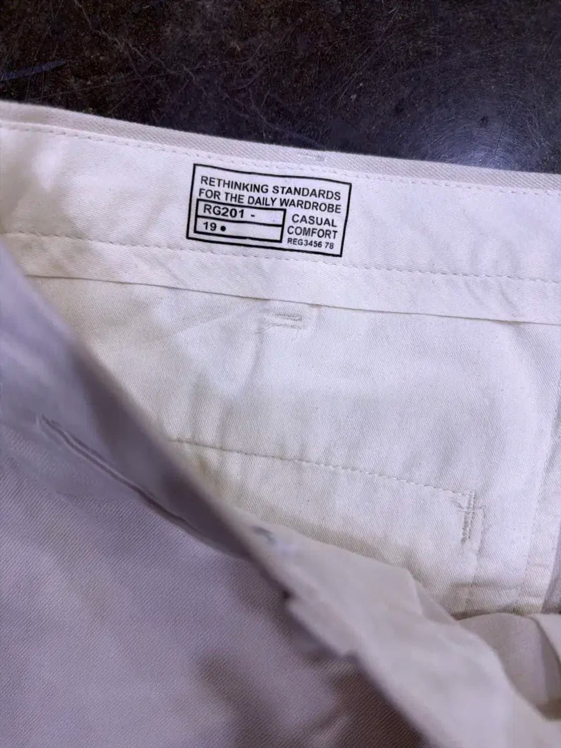 자라 테이퍼드핏 아이보리 코튼 치노팬츠 31 상품이미지8