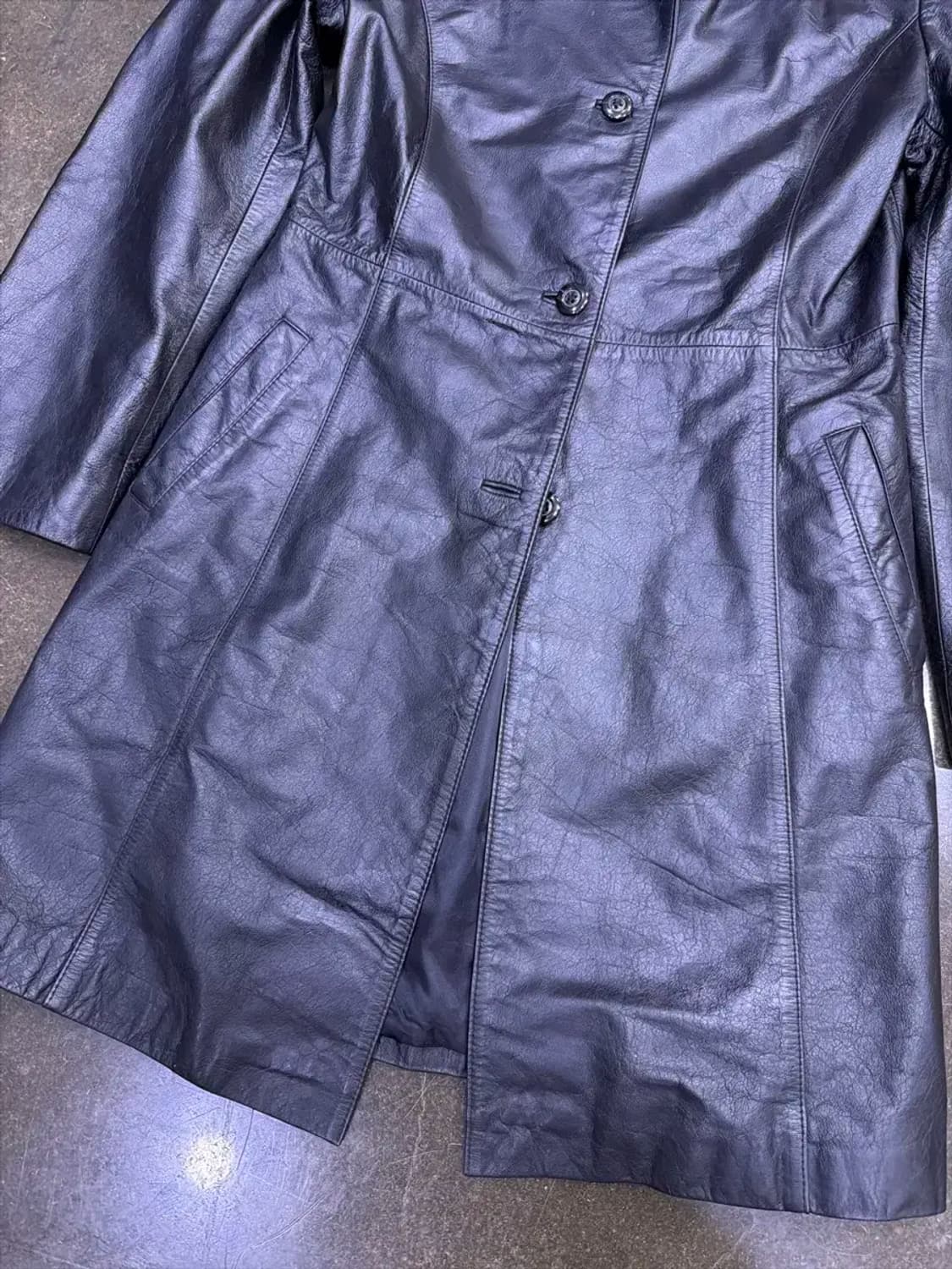 빈티지 소가죽 하프코트 레더자켓 66 상품이미지5