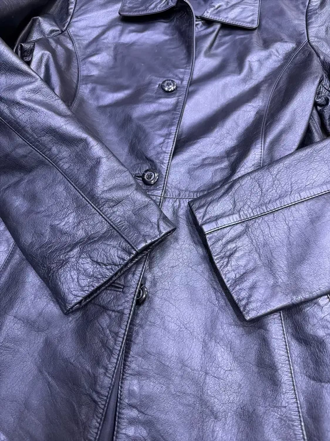 빈티지 소가죽 하프코트 레더자켓 66 상품이미지6