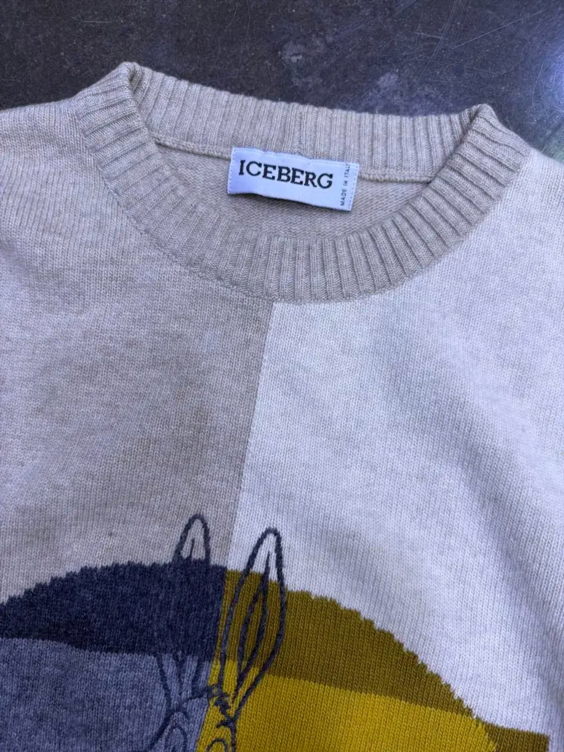 아이스버그 벅스 버니 다빈치 아트워크 니트 스웨터 L 상품이미지5