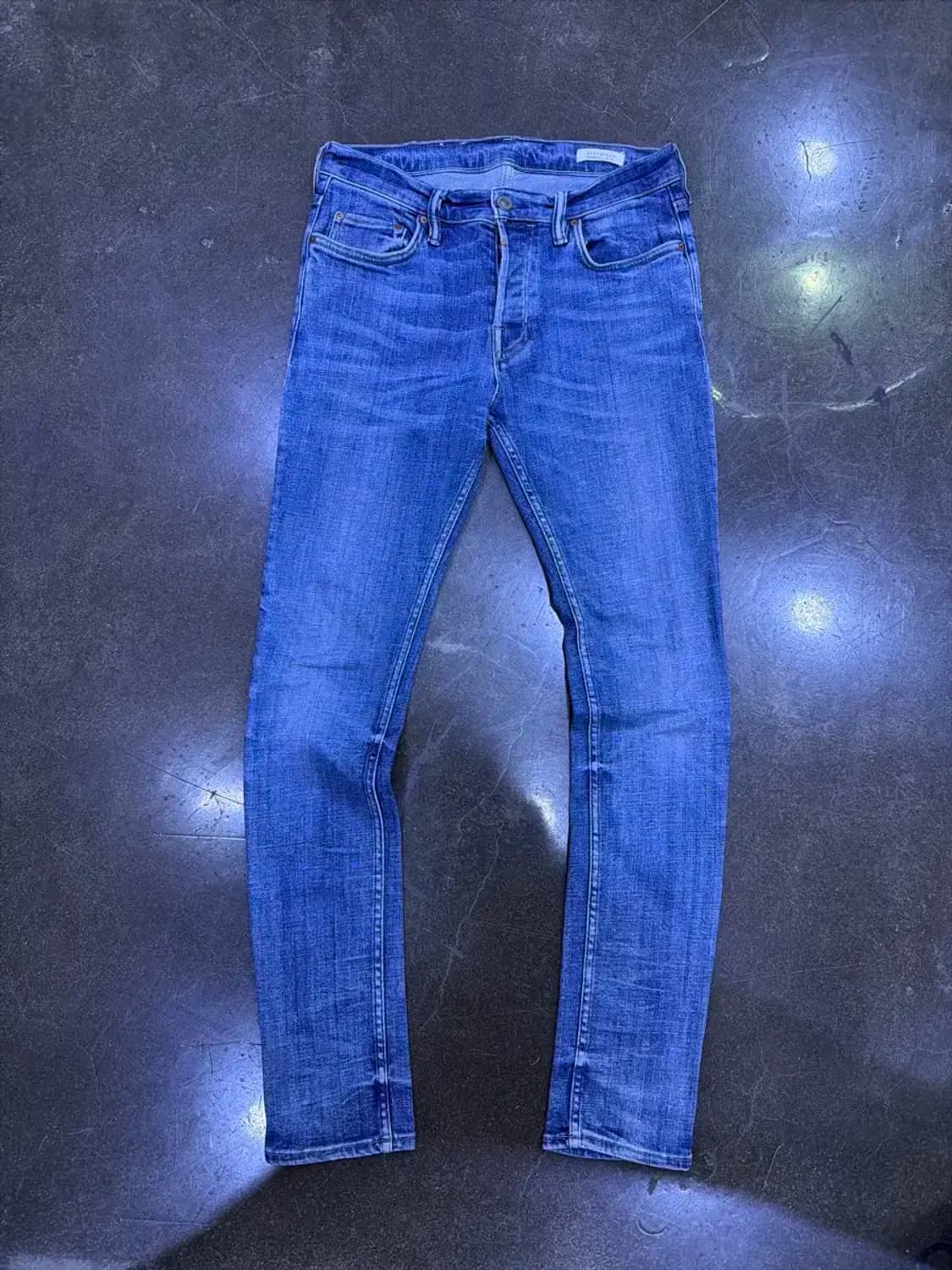 올세인츠 슬림핏 라인 워싱 데님팬츠 청바지 30 상품이미지1