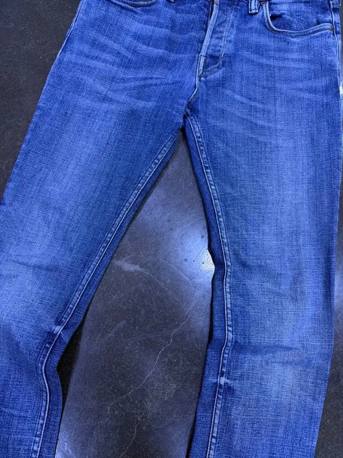 올세인츠 슬림핏 라인 워싱 데님팬츠 청바지 30 상품이미지4