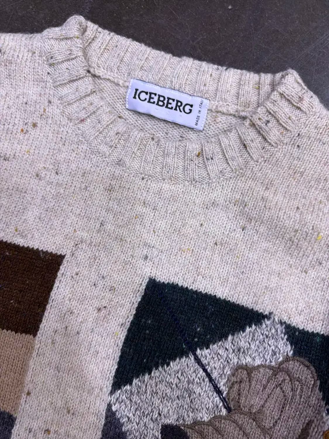 아이스버그 디즈니 캐릭터 자수 울 니트 스웨터 S 상품이미지3