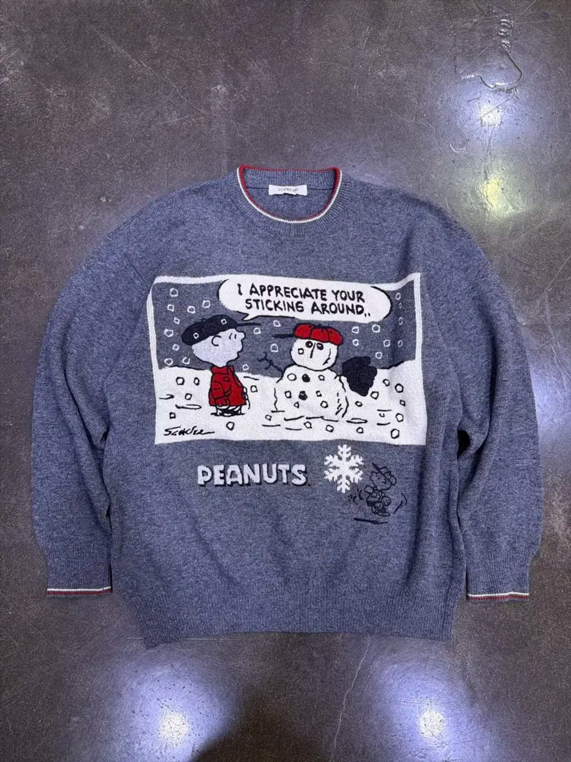 아이스버그 90s 피너츠 니트 스웨터 M 상품이미지2