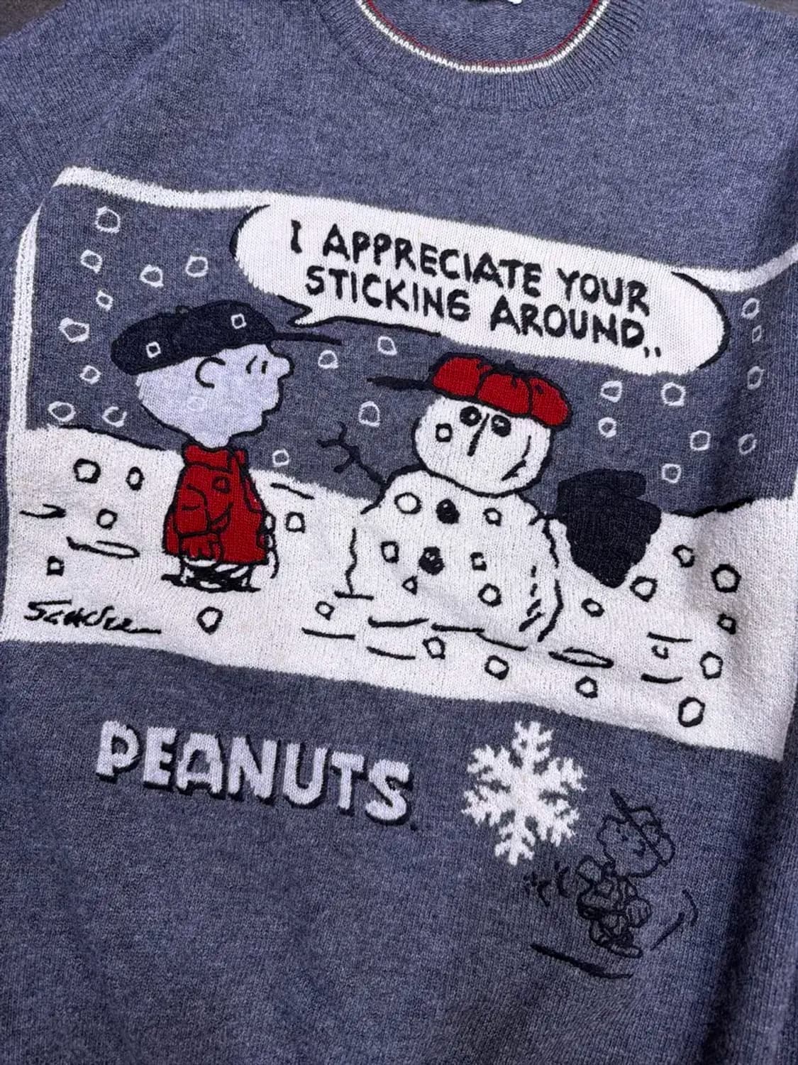 아이스버그 90s 피너츠 니트 스웨터 M 상품이미지5