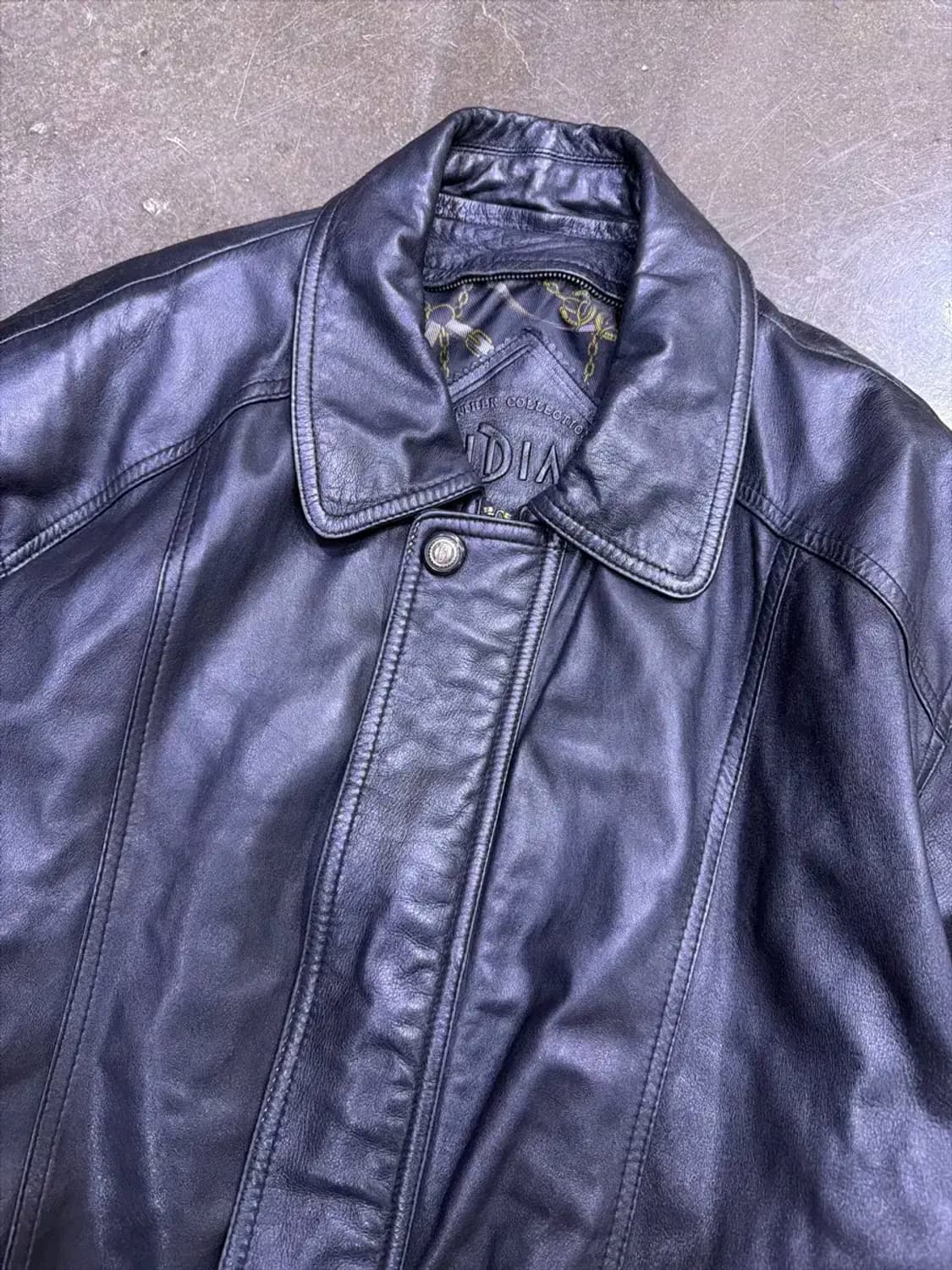 인디언 빈티지 양가죽 사파리 봄버 레더자켓 105 상품이미지3