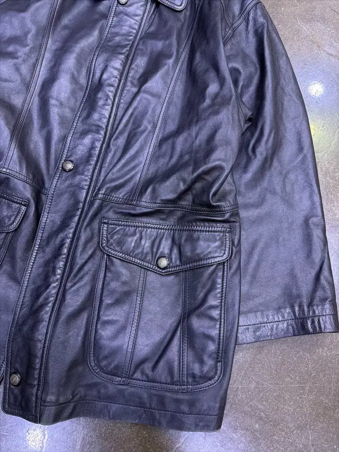 인디언 빈티지 양가죽 사파리 봄버 레더자켓 105 상품이미지5