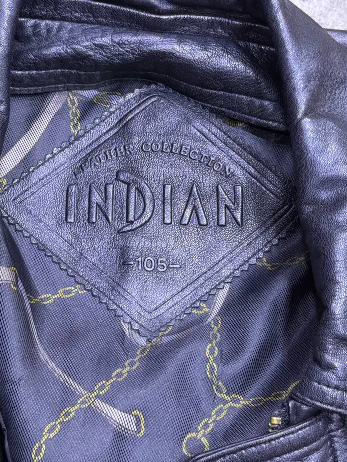 인디언 빈티지 양가죽 사파리 봄버 레더자켓 105 상품이미지7