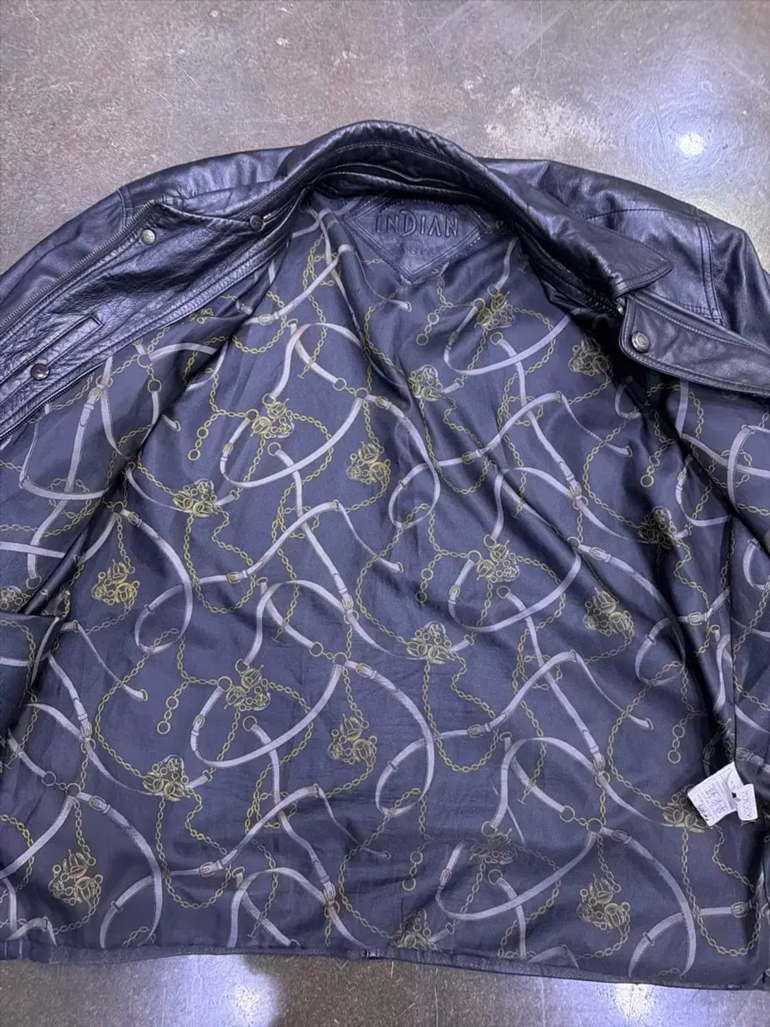 인디언 빈티지 양가죽 사파리 봄버 레더자켓 105 상품이미지9