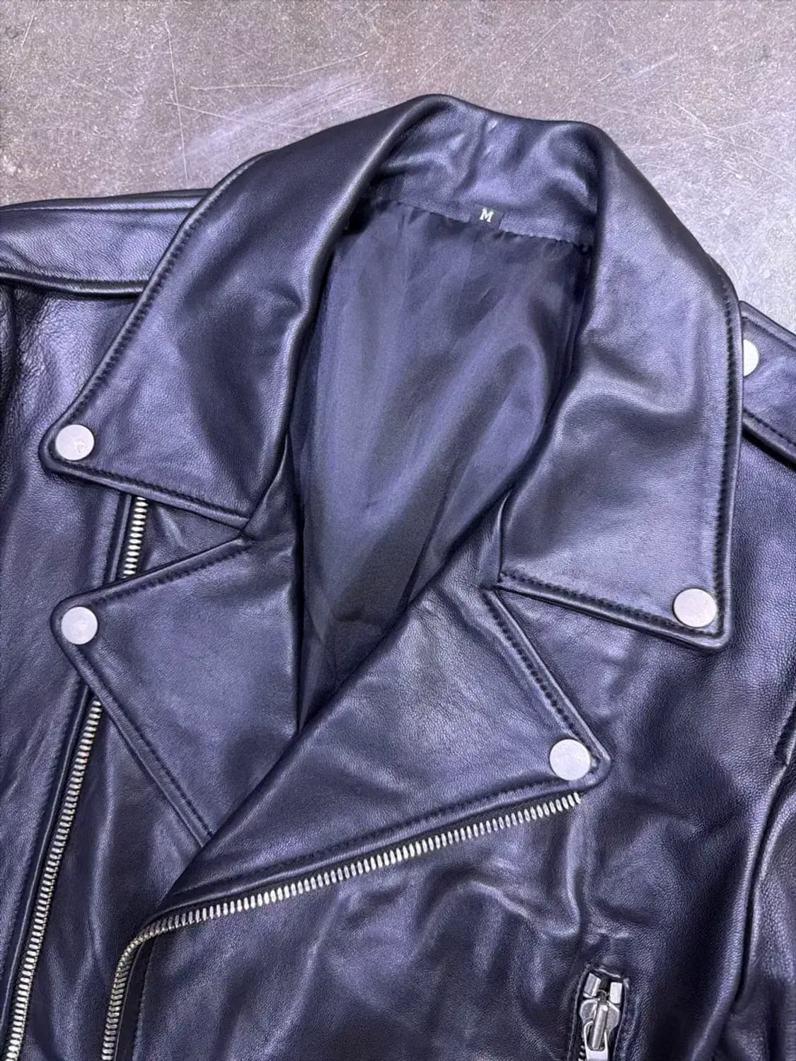 세인트 양가죽 더블 라이더 레더자켓 M 상품이미지3