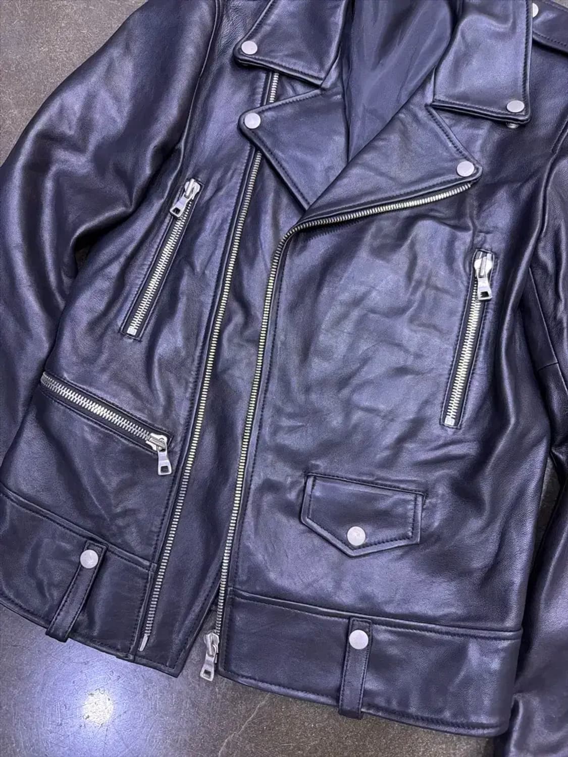 세인트 양가죽 더블 라이더 레더자켓 M 상품이미지4