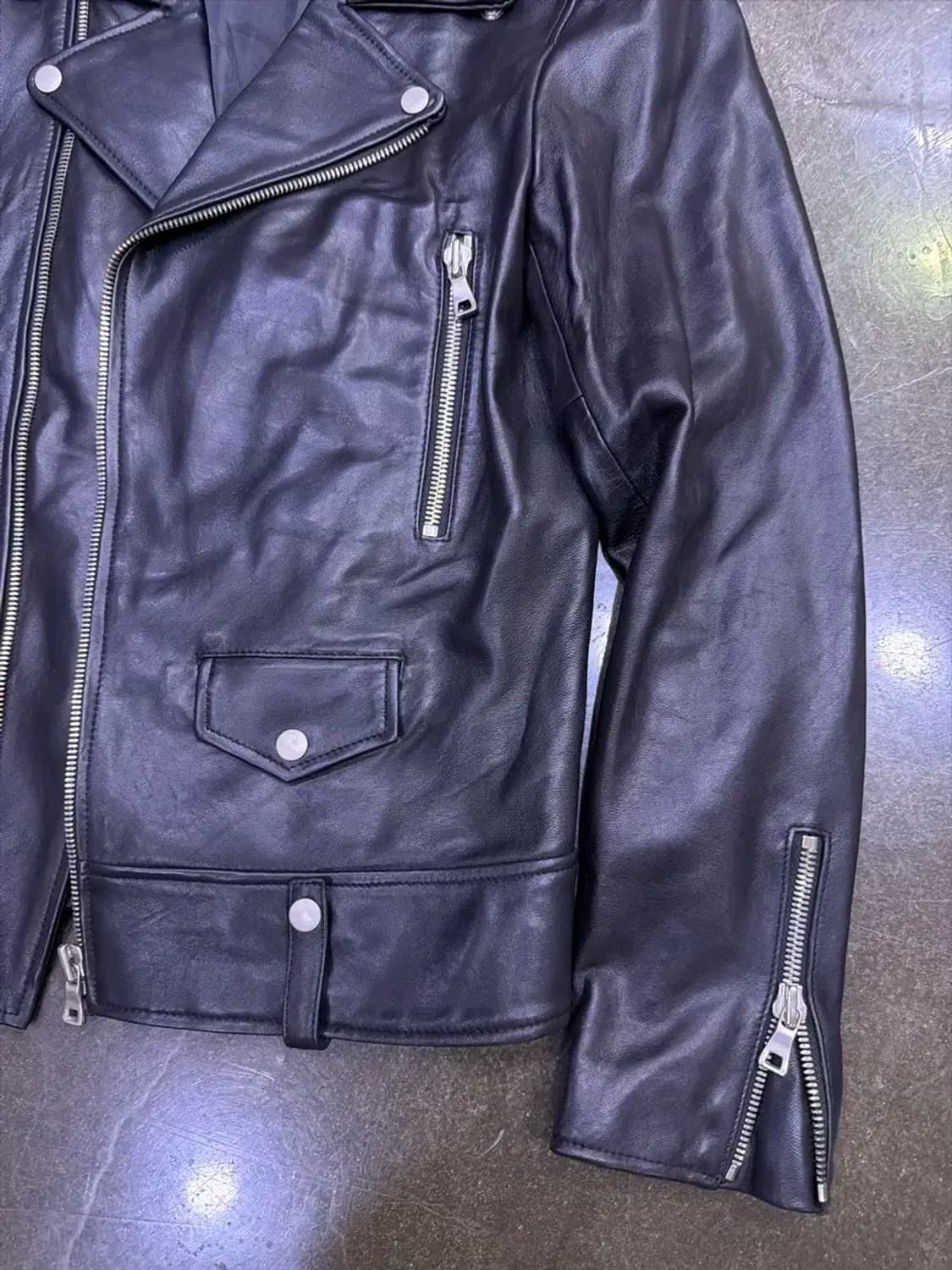세인트 양가죽 더블 라이더 레더자켓 M 상품이미지5