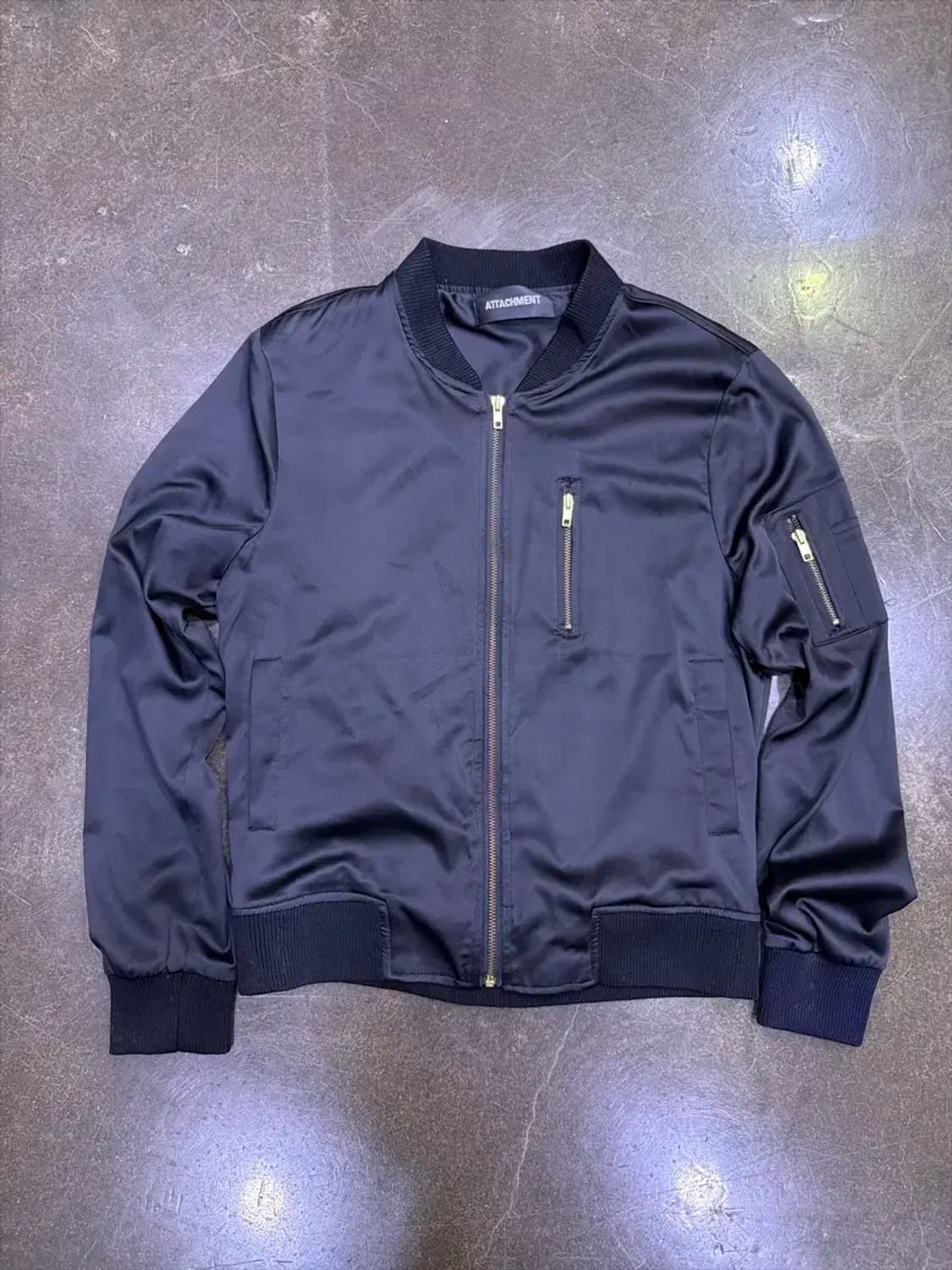 새틴 ma-1 항공점퍼 블루종 점퍼 블랙 M 상품이미지1