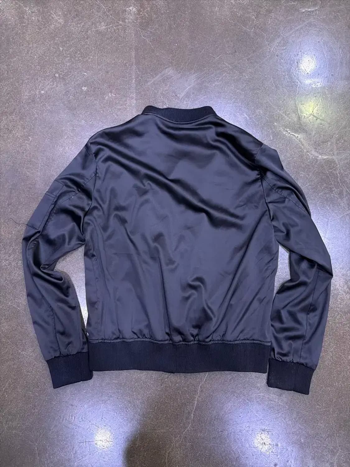 새틴 ma-1 항공점퍼 블루종 점퍼 블랙 M 상품이미지2