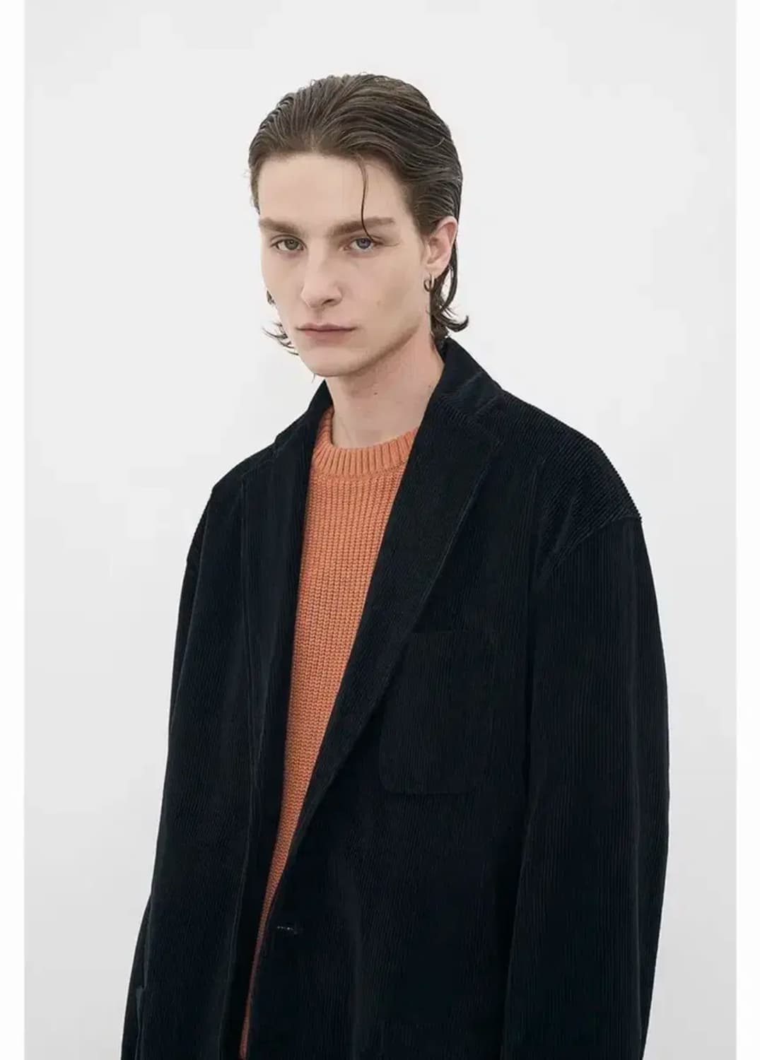 파르티멘토 코듀로이 블레이저 자켓 블랙 L 상품이미지1