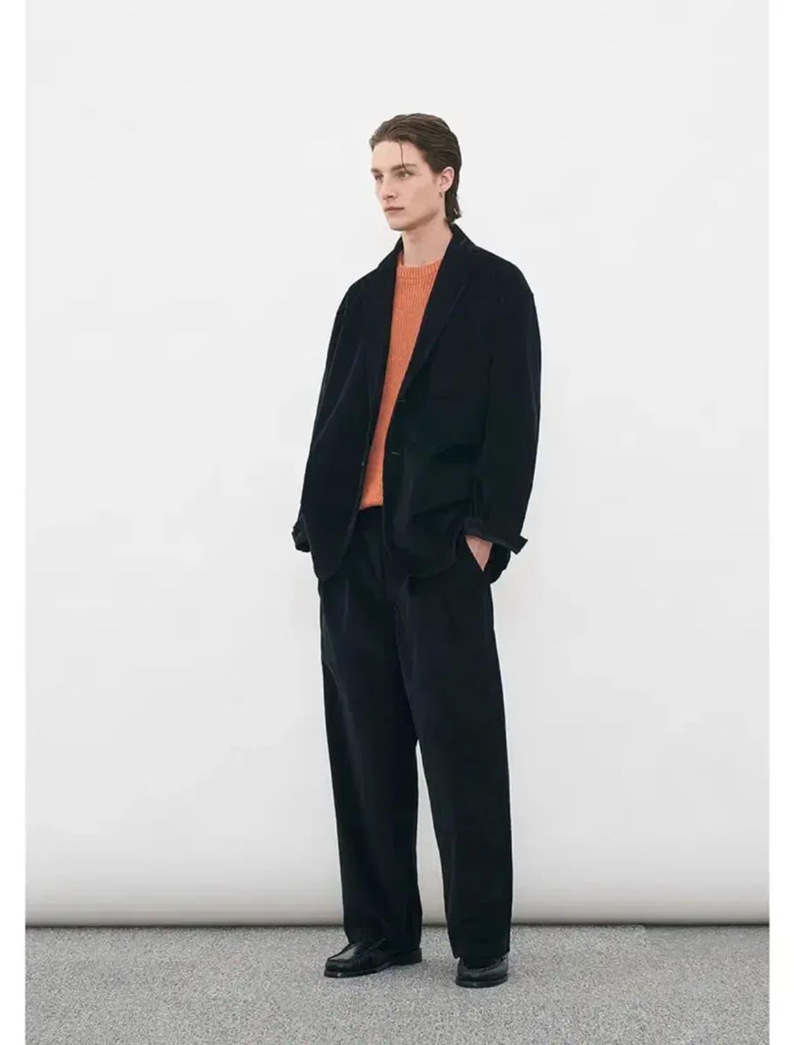 파르티멘토 코듀로이 블레이저 자켓 블랙 L 상품이미지2