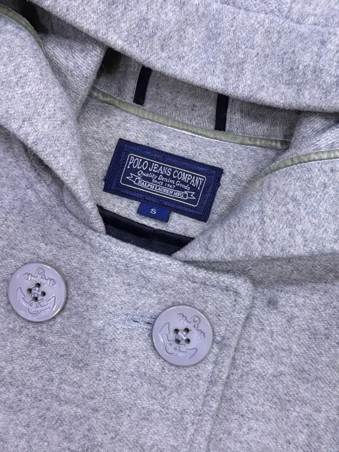 폴로 랄프로렌 진스 후드 더블 블레스트 피코트 S 상품이미지3