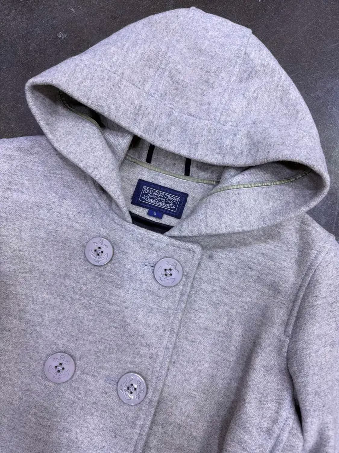 폴로 랄프로렌 진스 후드 더블 블레스트 피코트 S 상품이미지4