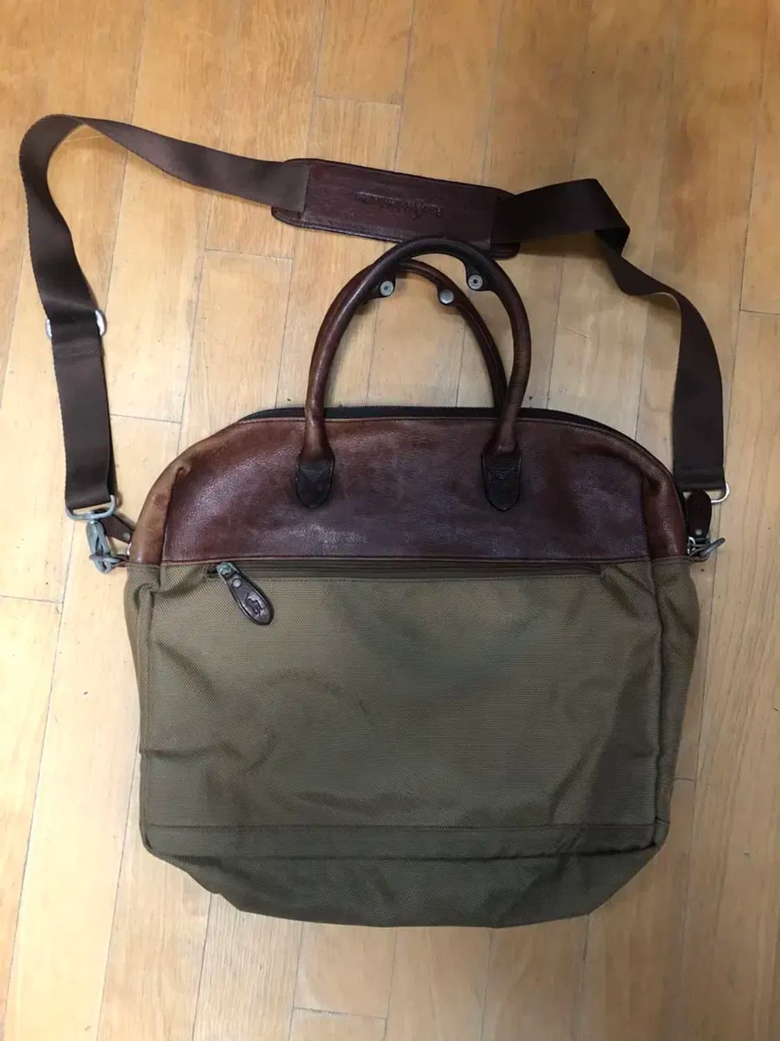 폴로 랄프로렌 빈티지 가죽 트리밍 캔버스 메신저 토트백 상품이미지2