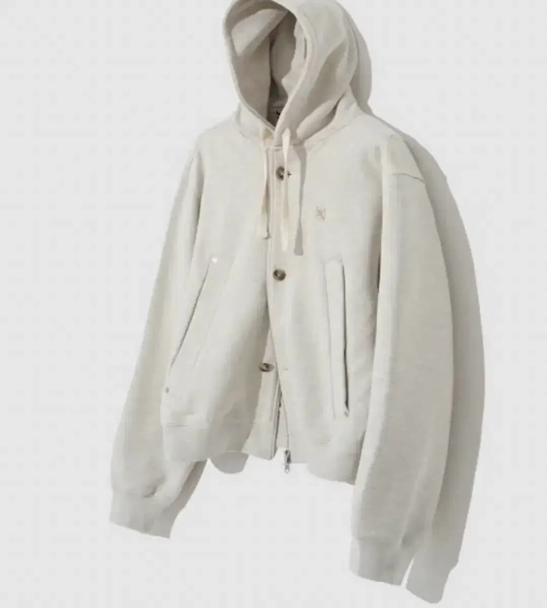 세터 테오 코튼 올 데이 후드 집업 멜란지 그레이 M 상품이미지1