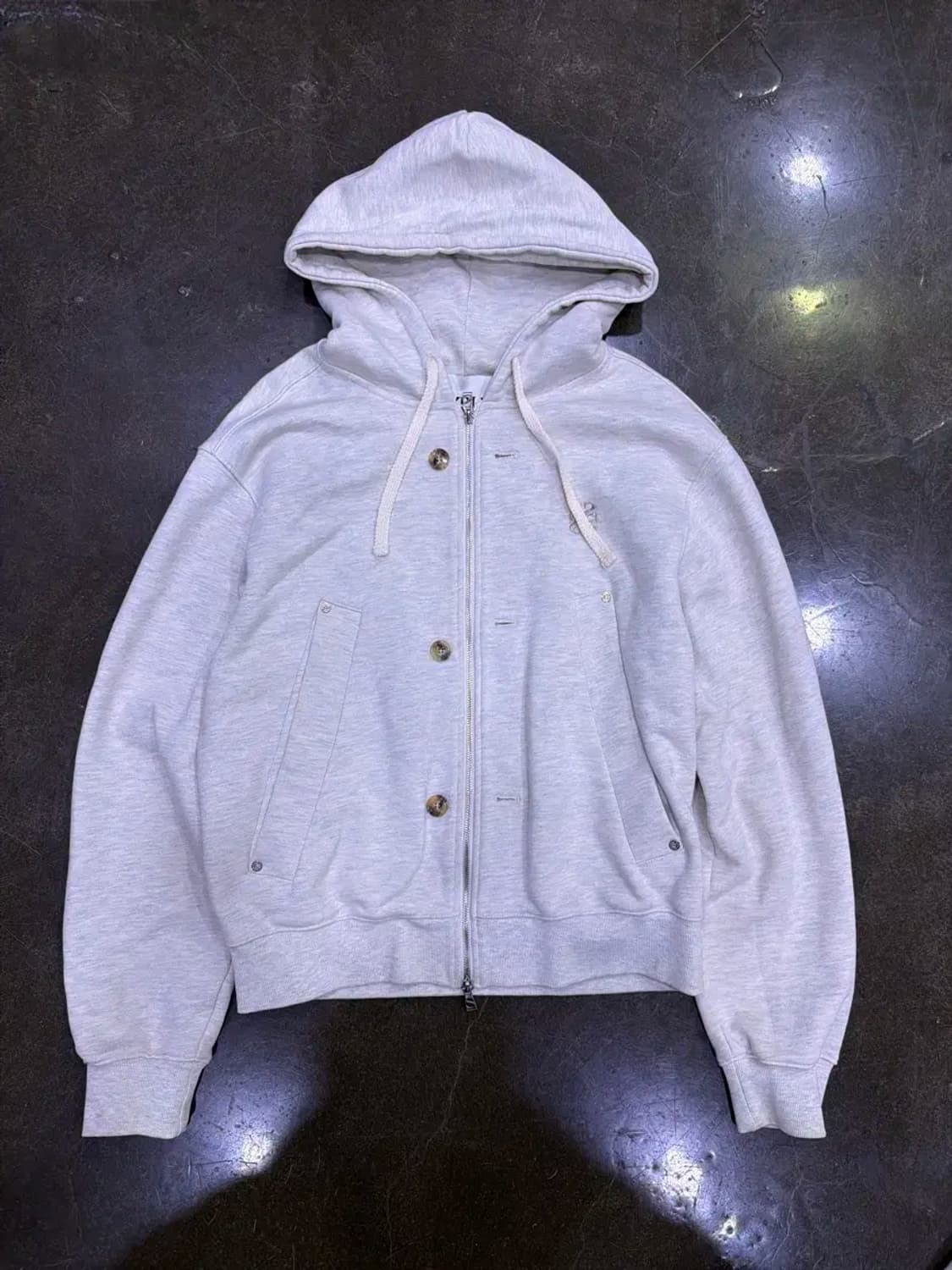 세터 테오 코튼 올 데이 후드 집업 멜란지 그레이 M 상품이미지6