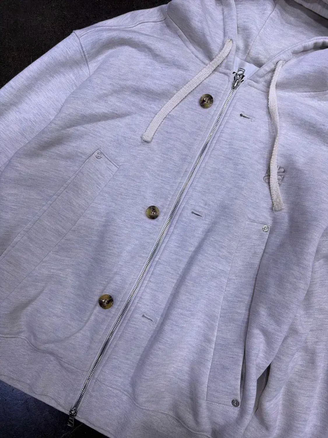 세터 테오 코튼 올 데이 후드 집업 멜란지 그레이 M 상품이미지9