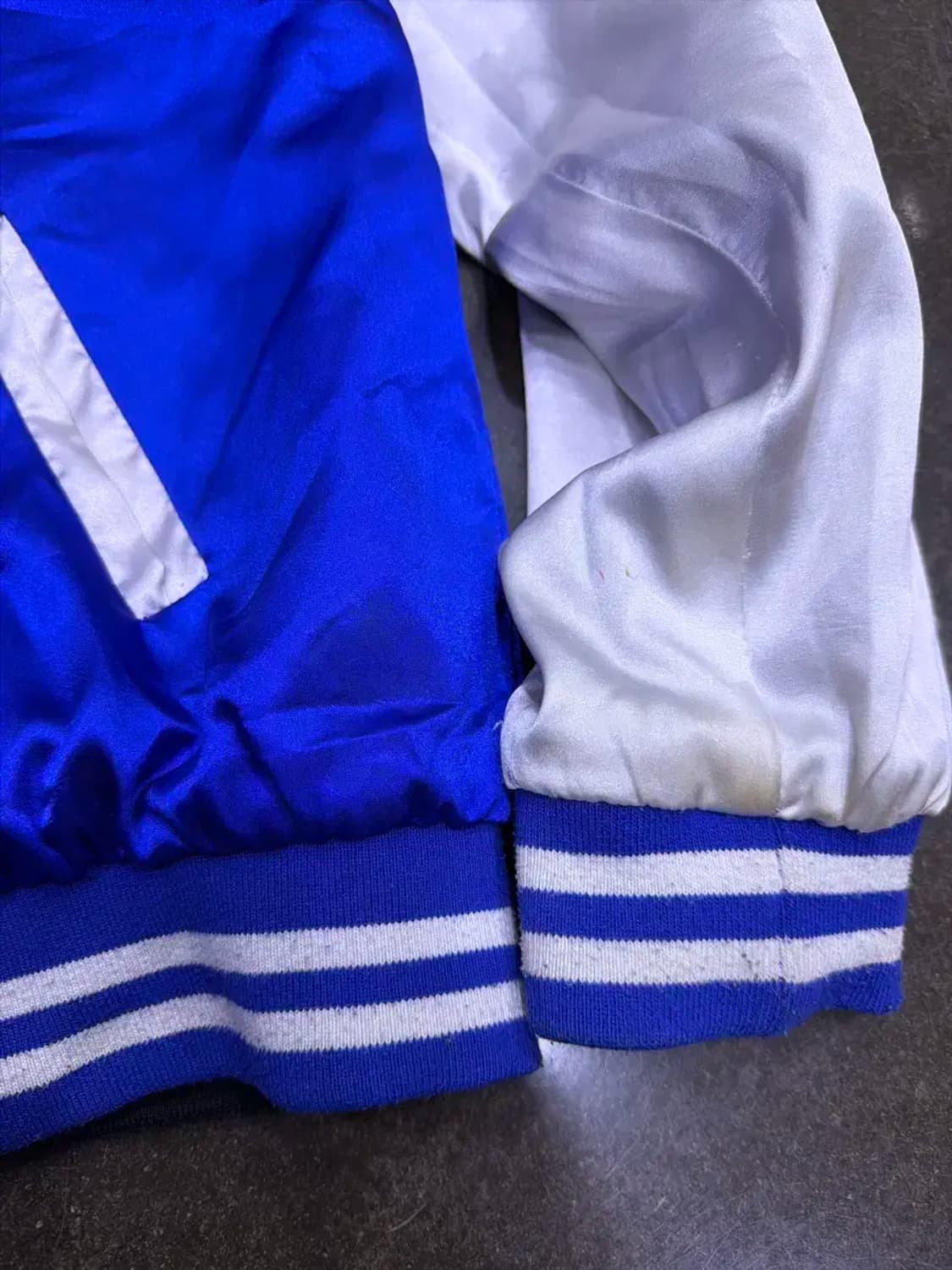 벨벳 리버서블 양면 이글스 타이거 자수 스카쟌 자켓 L 상품이미지10