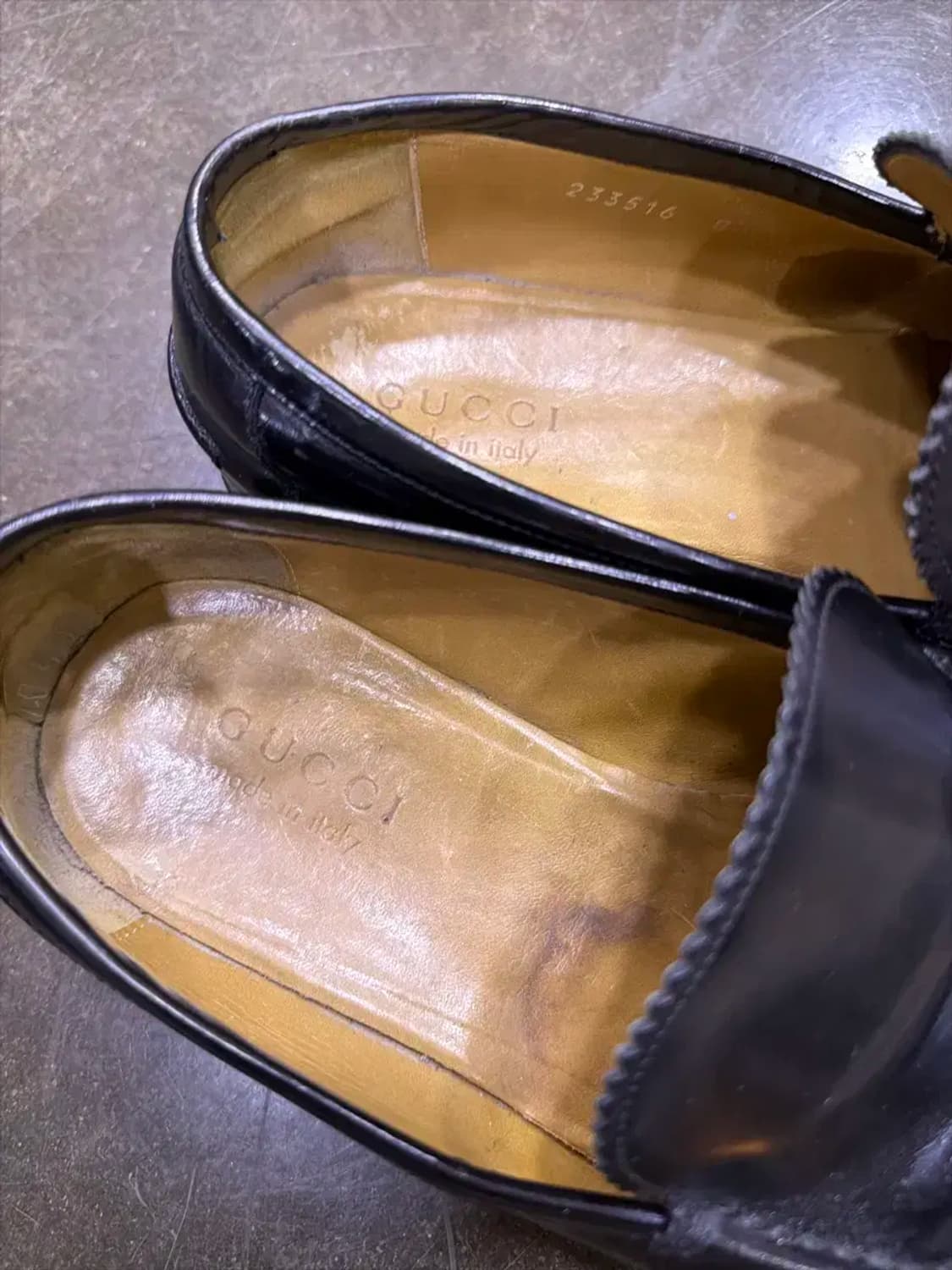 구찌 클래식 삼색라인 심플 로퍼 블랙 275 상품이미지10