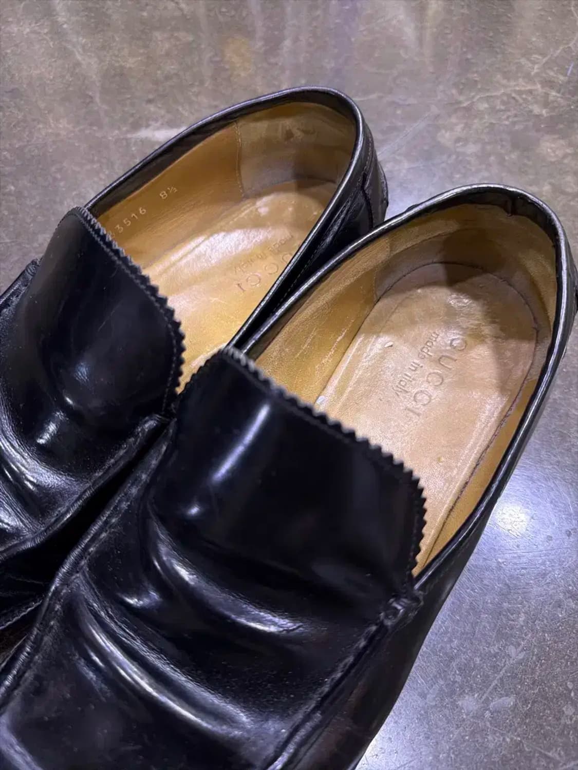 구찌 클래식 삼색라인 심플 로퍼 블랙 275 상품이미지4