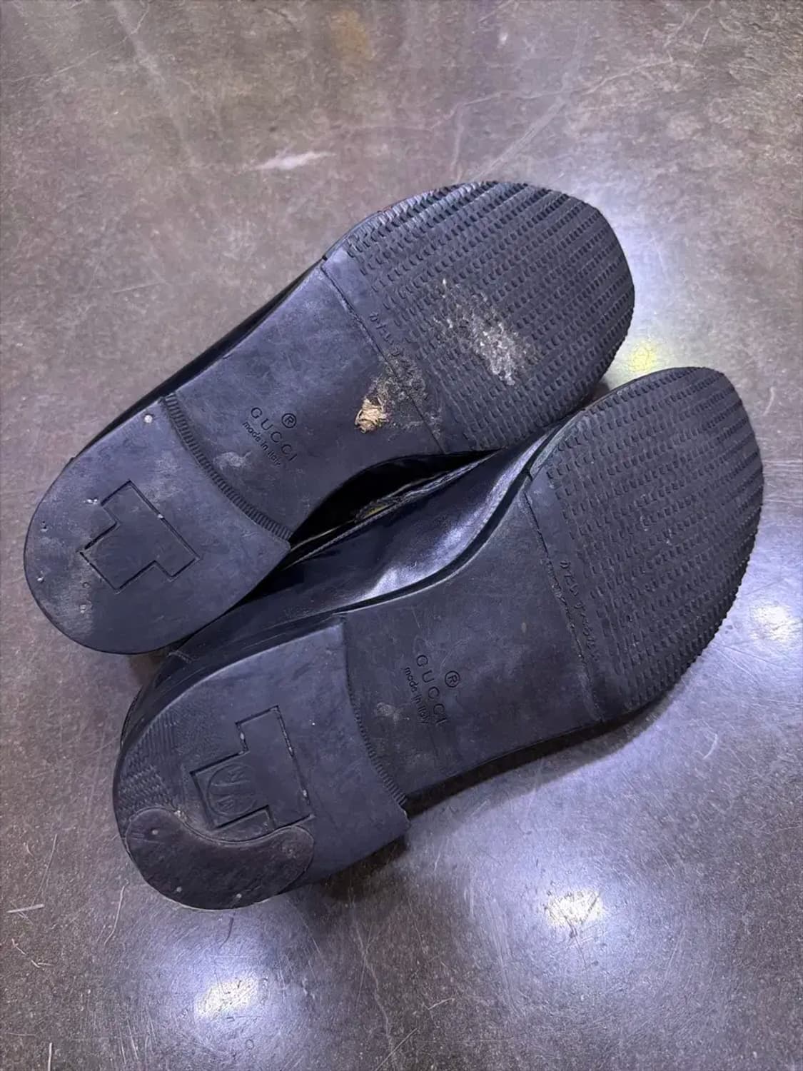 구찌 클래식 삼색라인 심플 로퍼 블랙 275 상품이미지8