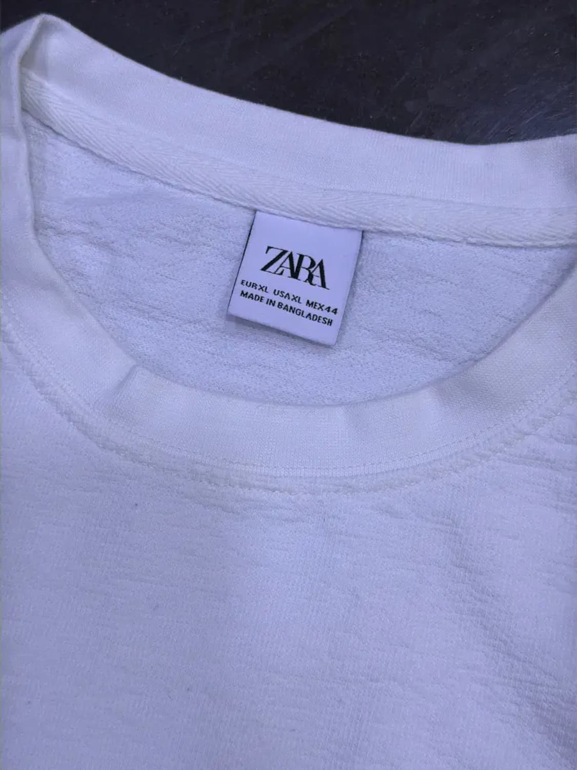 자라 PARIS 흰색 반팔 앵커 티셔츠 XL 상품이미지5