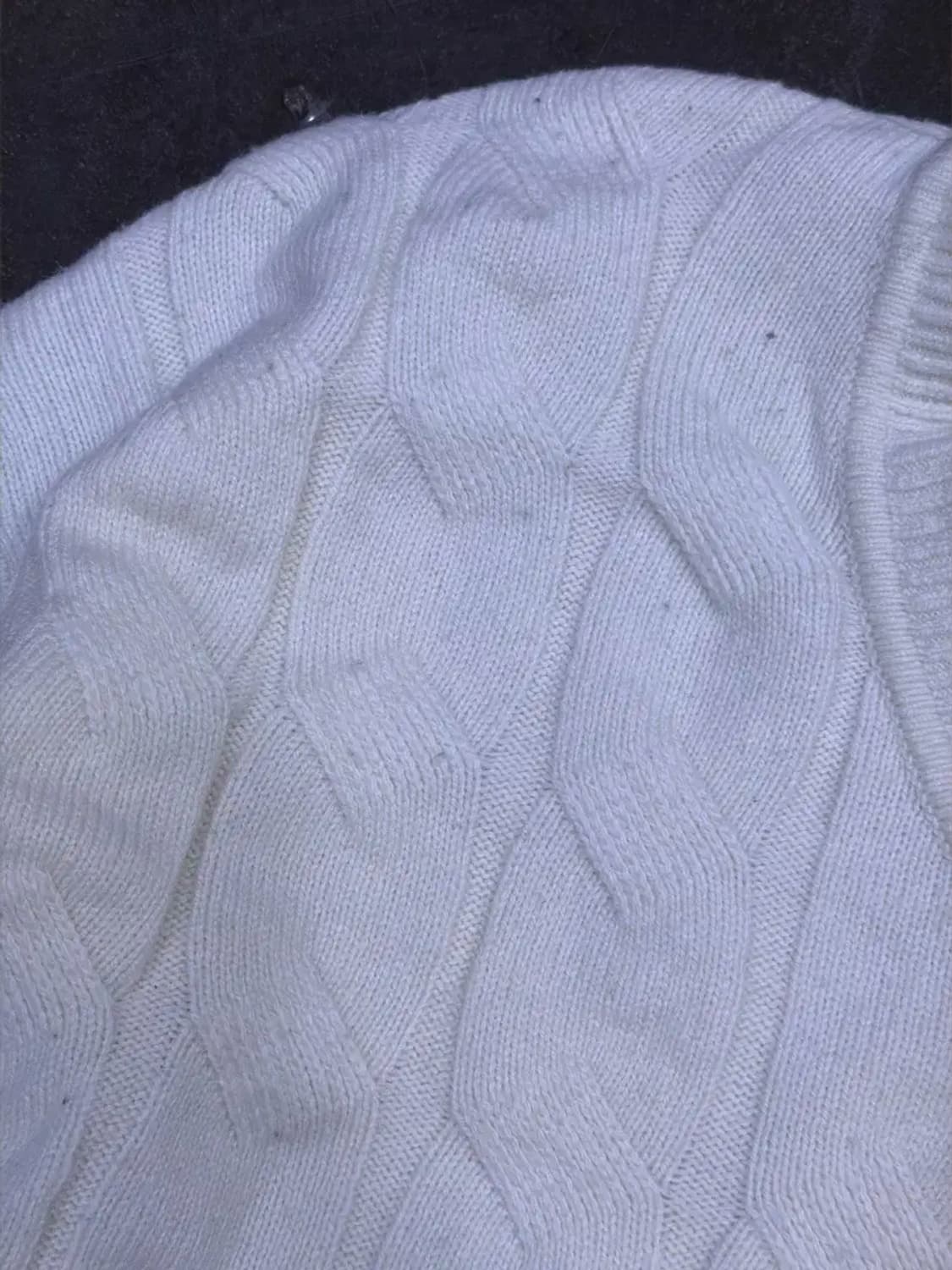 타미힐피거 모노그램 케이블 V넥 니트 스웨터 L 상품이미지6