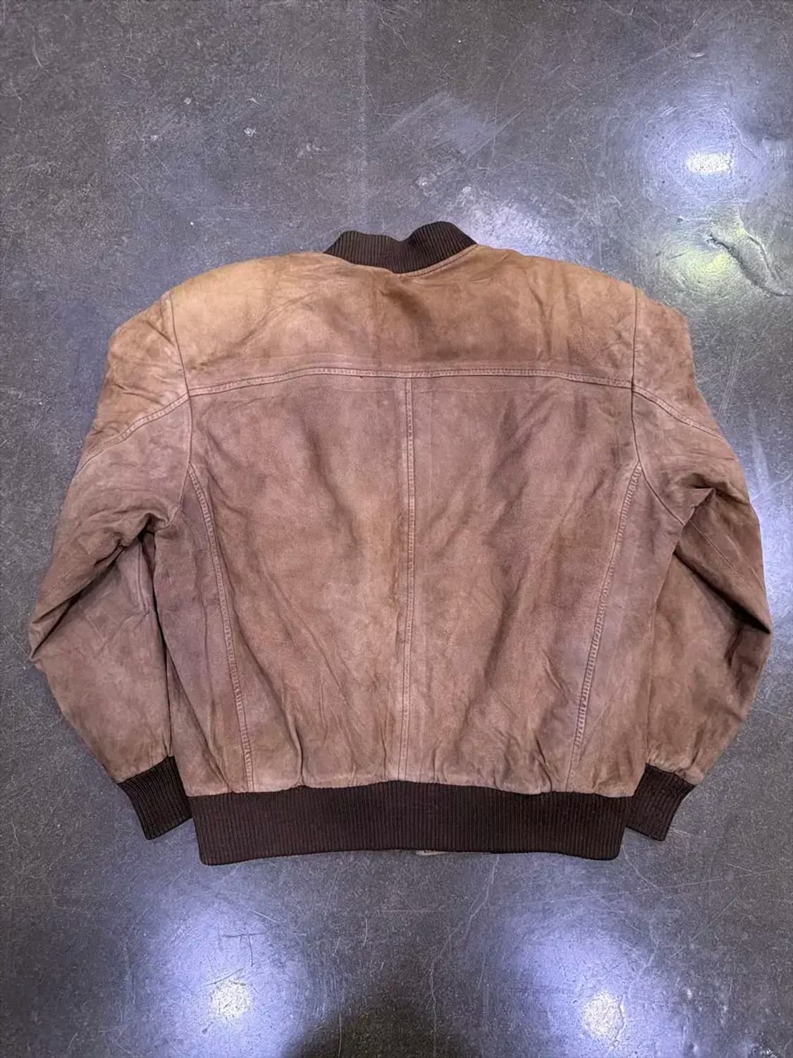 런던포그 산양가죽 스웨이드 레더자켓 블루종 M 상품이미지2