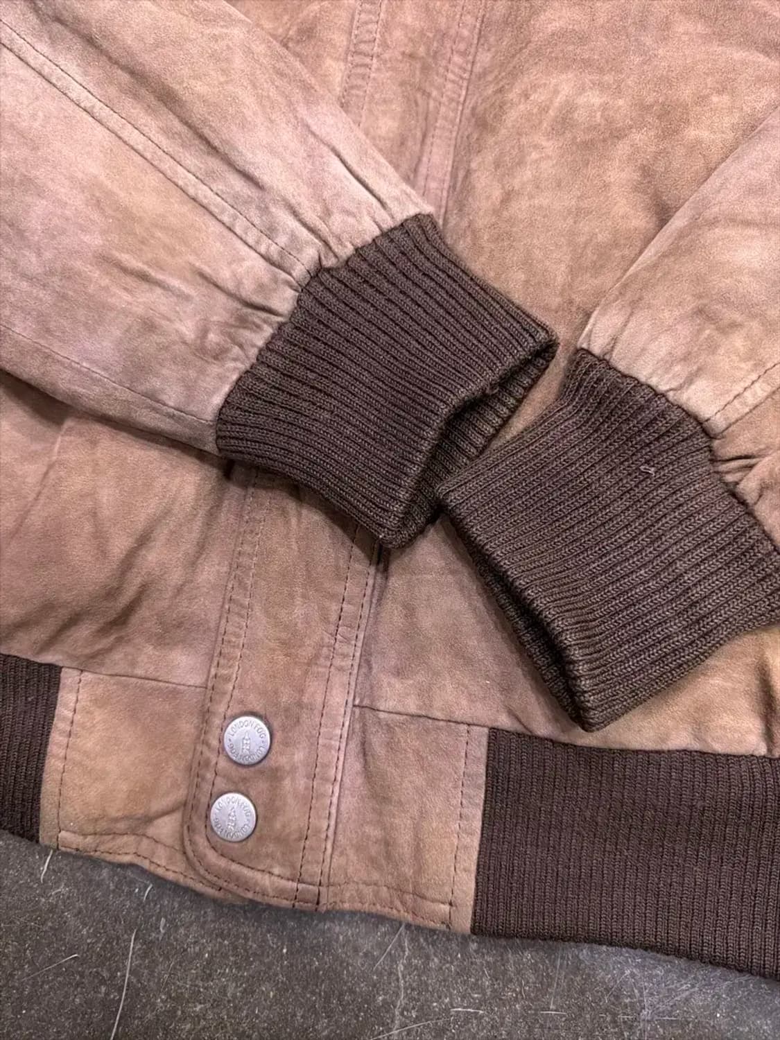 런던포그 산양가죽 스웨이드 레더자켓 블루종 M 상품이미지6