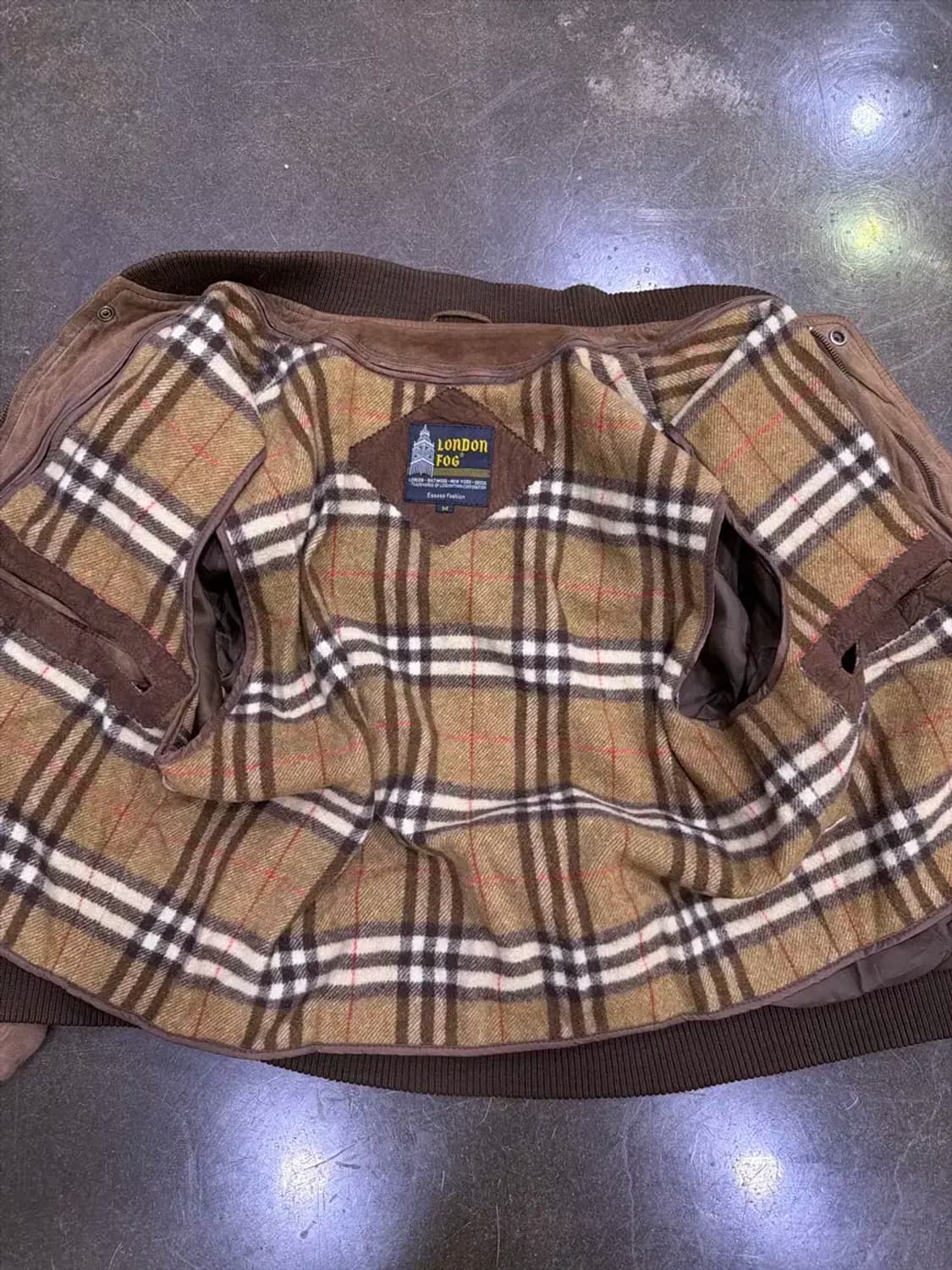 런던포그 산양가죽 스웨이드 레더자켓 블루종 M 상품이미지8