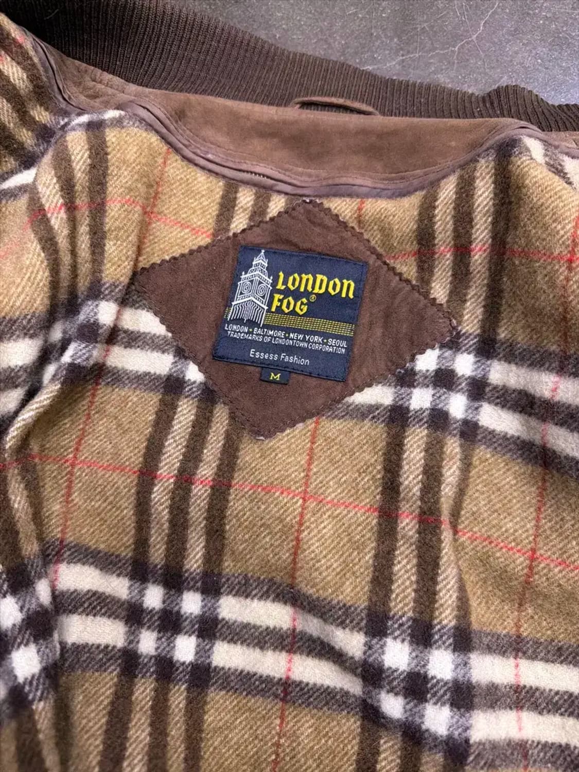 런던포그 산양가죽 스웨이드 레더자켓 블루종 M 상품이미지9