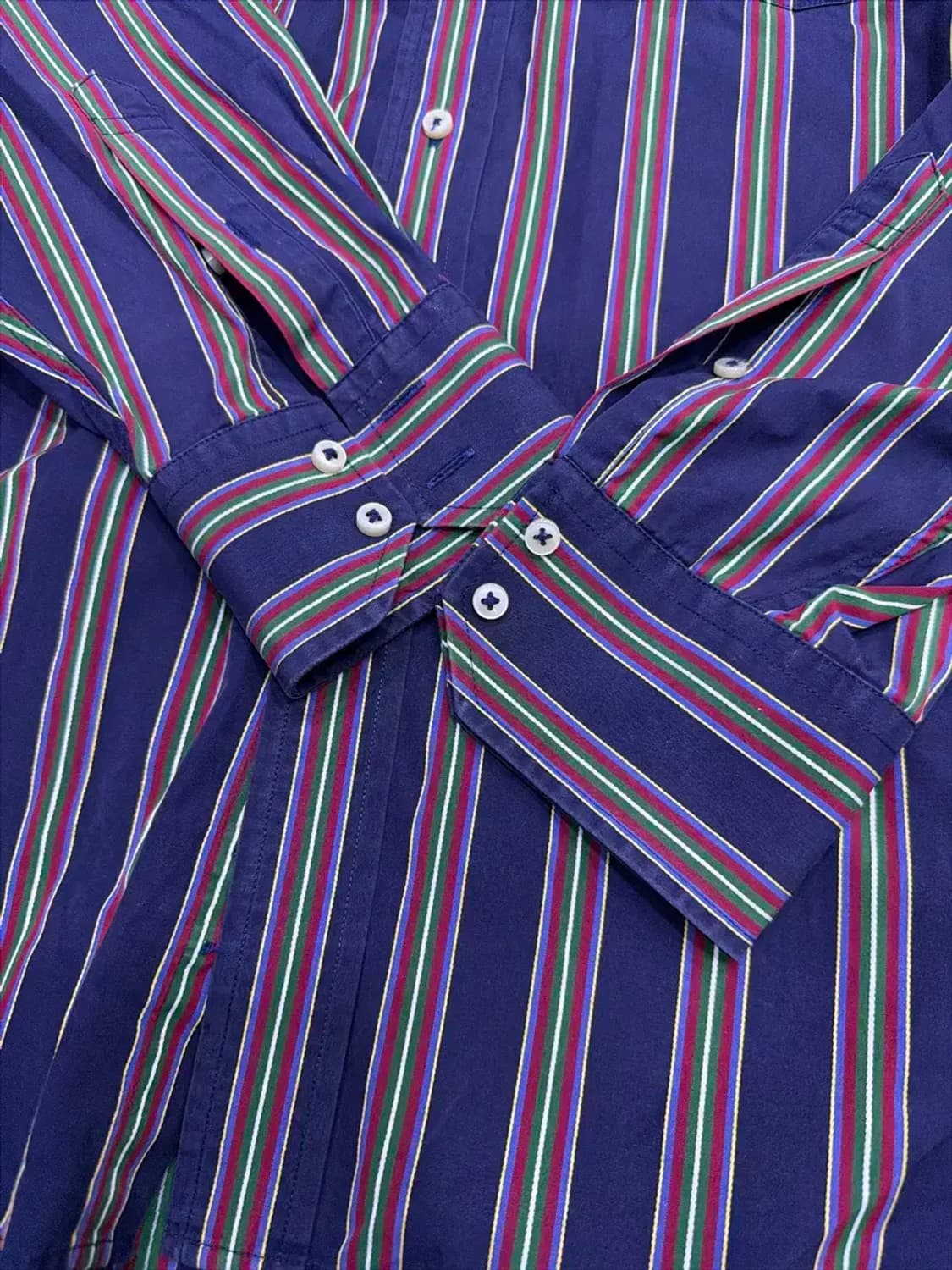 타미힐피거 투플라이 스트라이프 레귤러 칼라 셔츠 M 상품이미지6