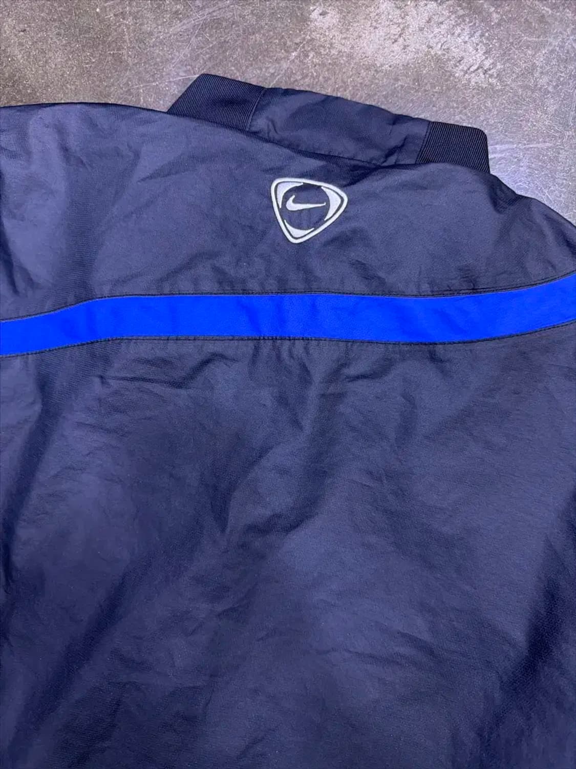 나이키 00's 스우시 로고 블루 라인 바람막이 점퍼 L 상품이미지7