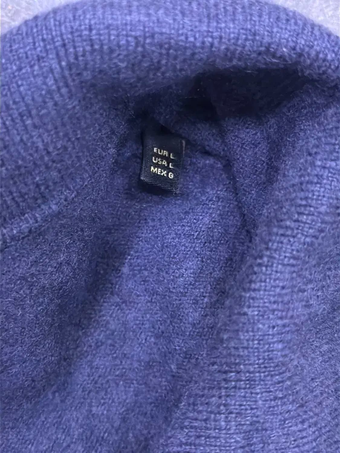 마시모두띠 네이비 울 캐시미어 카라 니트 스웨터 L 상품이미지6