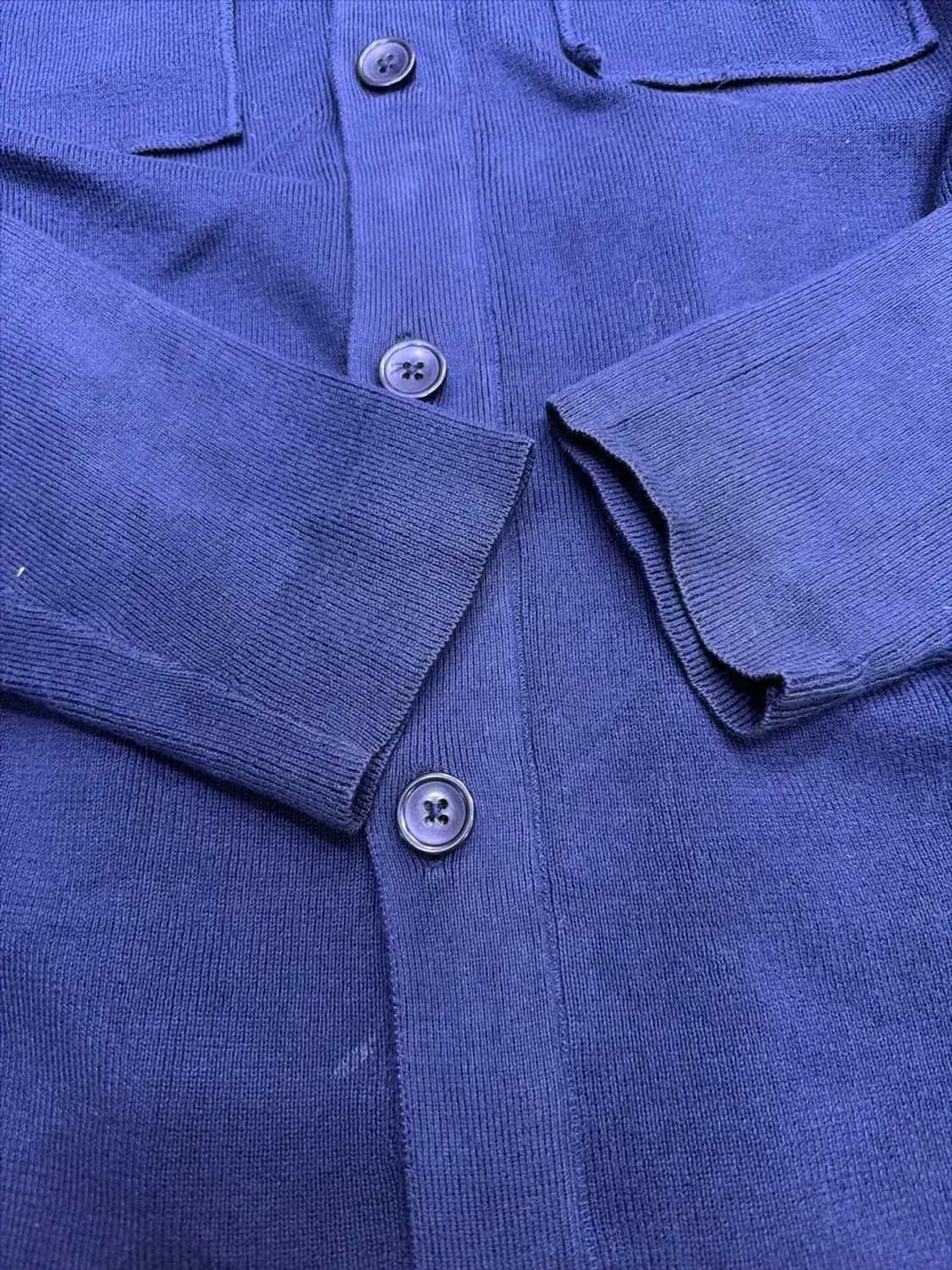 타미힐피거 투포켓 코튼 니트 삼선 니트 지퍼 가디건 M 상품이미지6