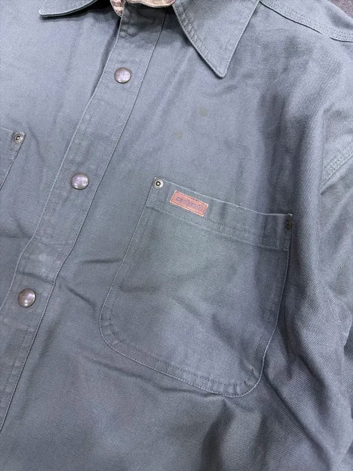 칼하트 S96 셔츠 자켓 셔켓 워크셔츠 셔켓 모스그린 M 상품이미지4