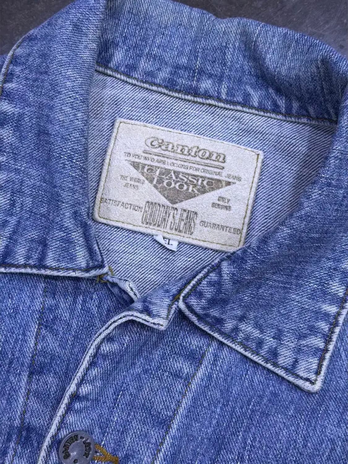 캔톤 빈티지 워싱 클래식핏 데님자켓 청자켓 L 상품이미지3